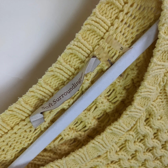 Soft Surroundings Cable Knit Sweater Chunky Large Knit - Picture 6 of 6